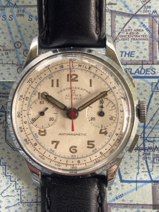 Alpha 1940's Chronograph Landeron 48