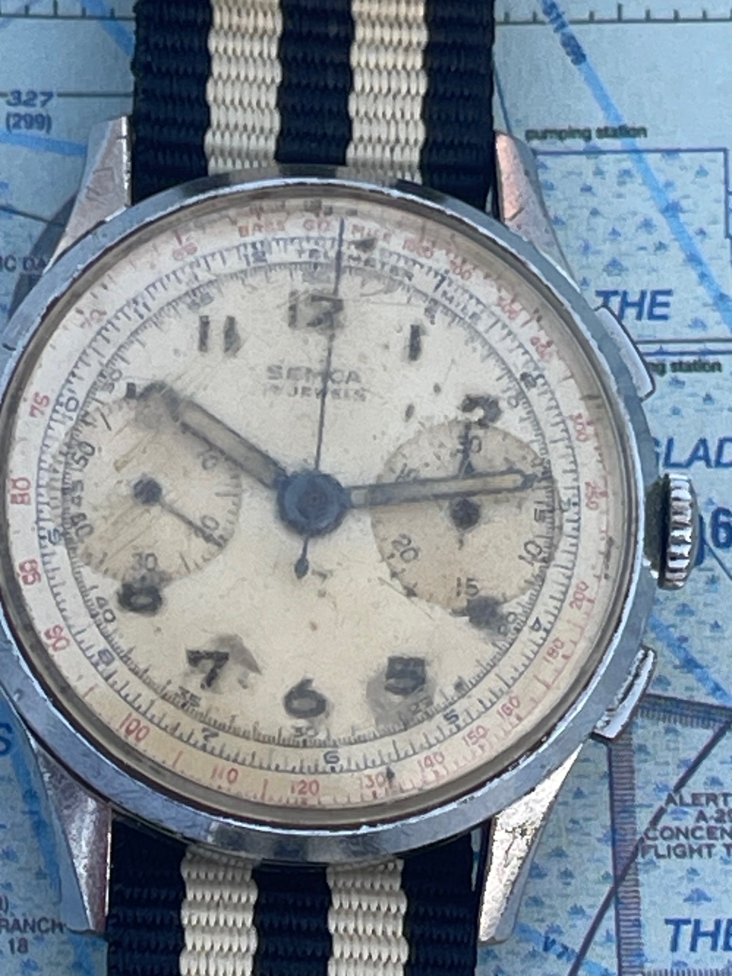Semca 1940's Chronograph Landeron 48