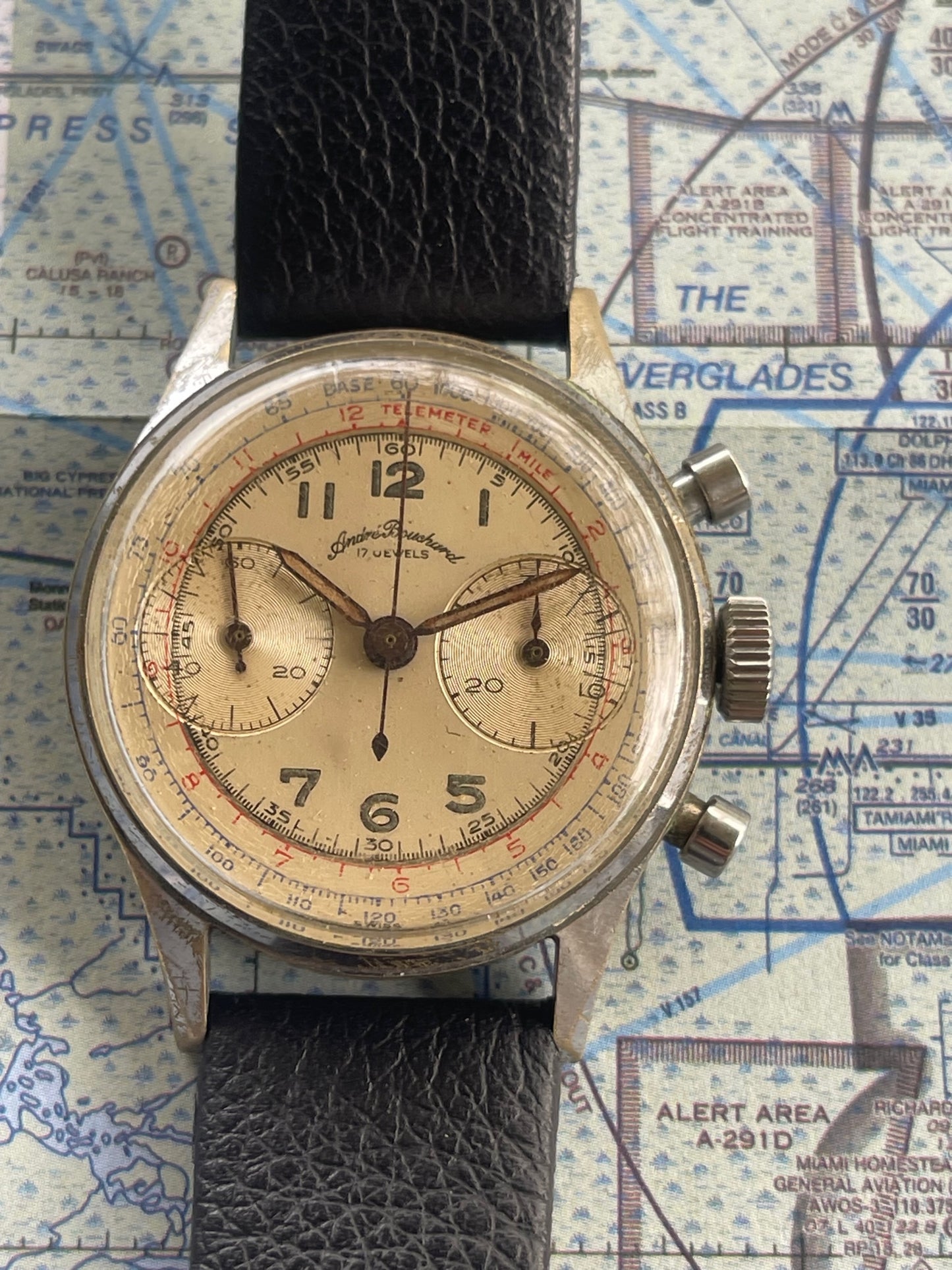 Andre Bouchard 1940's Chronograph Landeron 48