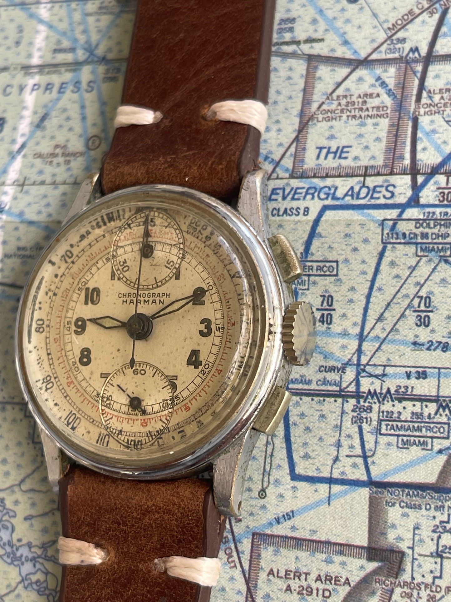 Harman 1940's up/down Chronograph Venus 170