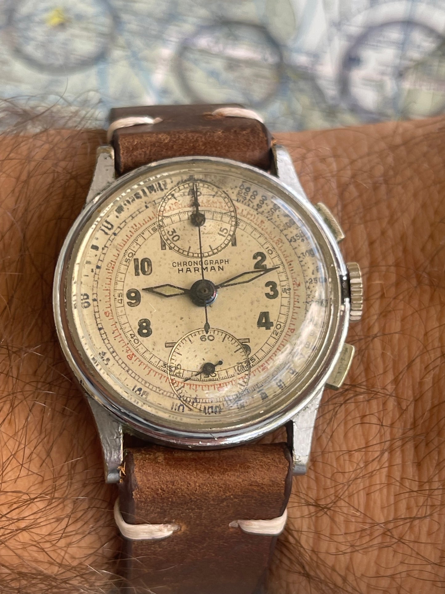 Harman 1940's up/down Chronograph Venus 170