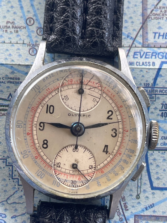 Olympic 1940's up/down Chronograph Venus 170