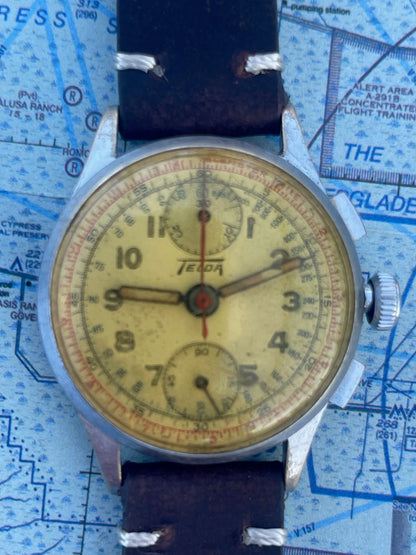 Telda 1940's up/down Chronograph Venus 170