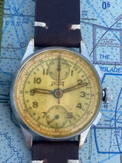 Telda 1940's up/down Chronograph Venus 170